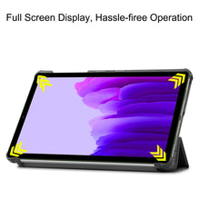 Load image into Gallery viewer, Custer Pattern Pure Color Horizontal Flip Leather Case with Three-folding Holder, For Samsung Galaxy Tab A7 Lite T225