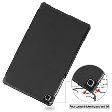 Load image into Gallery viewer, Custer Pattern Pure Color Horizontal Flip Leather Case with Three-folding Holder, For Samsung Galaxy Tab A7 Lite T225