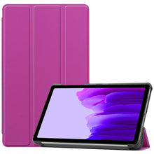 Load image into Gallery viewer, Custer Pattern Pure Color Horizontal Flip Leather Case with Three-folding Holder, For Samsung Galaxy Tab A7 Lite T225