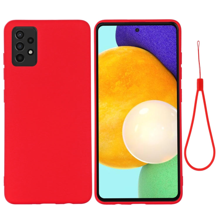 Pure Color Liquid Silicone Shockproof Full Coverage Case, For Samsung A52 5G / 4G