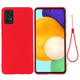 Pure Color Liquid Silicone Shockproof Full Coverage Case, For Samsung A52 5G / 4G