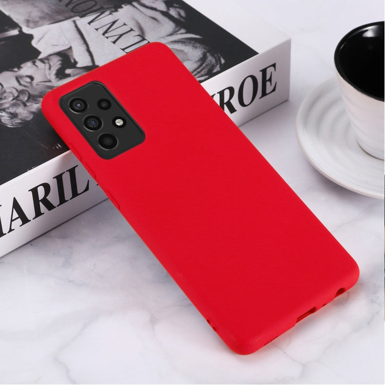 Pure Color Liquid Silicone Shockproof Full Coverage Case, For Samsung A52 5G / 4G
