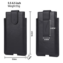 Load image into Gallery viewer, Universal Cow Leather Vertical Mobile Phone Leather Case Waist Bag For 5.5-6.5 inch and Below Phones, For 5.5-6.5 inch and Below Phones