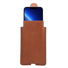 Load image into Gallery viewer, Universal Cow Leather Vertical Mobile Phone Leather Case Waist Bag For 7.2 inch and Below Phones, For 7.2 inch and Below Phones
