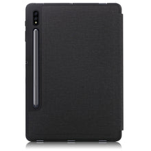 Load image into Gallery viewer, Cloth Texture Multi-folding Horizontal Flip PU Leather Shockproof Case with Holder &amp; Sleep / Wake-up Function, For Samsung Galaxy Tab S8+ / Tab S8 Plus /  Tab S7 FE / Tab S7+ T970 / T975, For Samsung Galaxy Tab S8 / Galaxy Tab S7 T870                  ...
