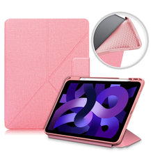 Load image into Gallery viewer, Cloth Texture Multi-folding Horizontal Flip PU Leather Shockproof Case with Holder &amp; Sleep / Wake-up Function, For Samsung Galaxy Tab S8+ / Tab S8 Plus /  Tab S7 FE / Tab S7+ T970 / T975, For Samsung Galaxy Tab S8 / Galaxy Tab S7 T870                  ...
