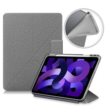 Load image into Gallery viewer, Cloth Texture Multi-folding Horizontal Flip PU Leather Shockproof Case with Holder &amp; Sleep / Wake-up Function, For Samsung Galaxy Tab S8+ / Tab S8 Plus /  Tab S7 FE / Tab S7+ T970 / T975, For Samsung Galaxy Tab S8 / Galaxy Tab S7 T870                  ...