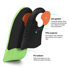 Load image into Gallery viewer, 1 Pair 068 Sports Shockproof Massage Arch Of Foot Flatfoot Support Insole Shoe-pad, 068 S (Green Orange), 068 M(Green Orange), 068 L(265-270mm), 068 XL(Green Orange), 068 XS (Green Orange)