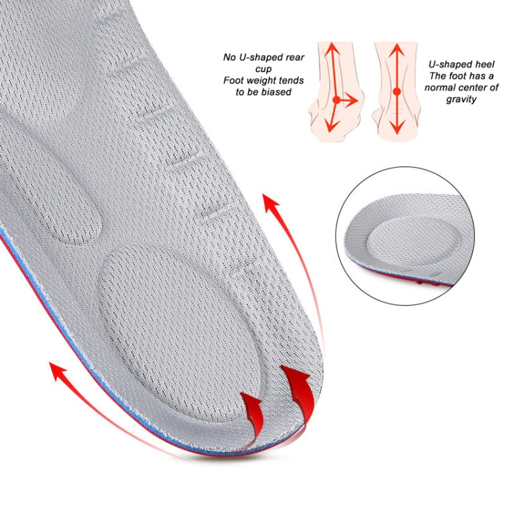 081 Soft Breathable Shockproof Massage Sports Full Insole Shoe-pad, 081 L (Grey), 081 L (Blue), 081 S(Grey), 081 S(Blue)