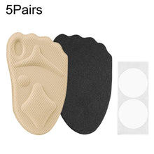 Load image into Gallery viewer, 5 Pairs 085 Multi-function High Heels Soft Breathable 4D Sponge Forefoot Pad, 085 (Black), 085 (Skin Color)
