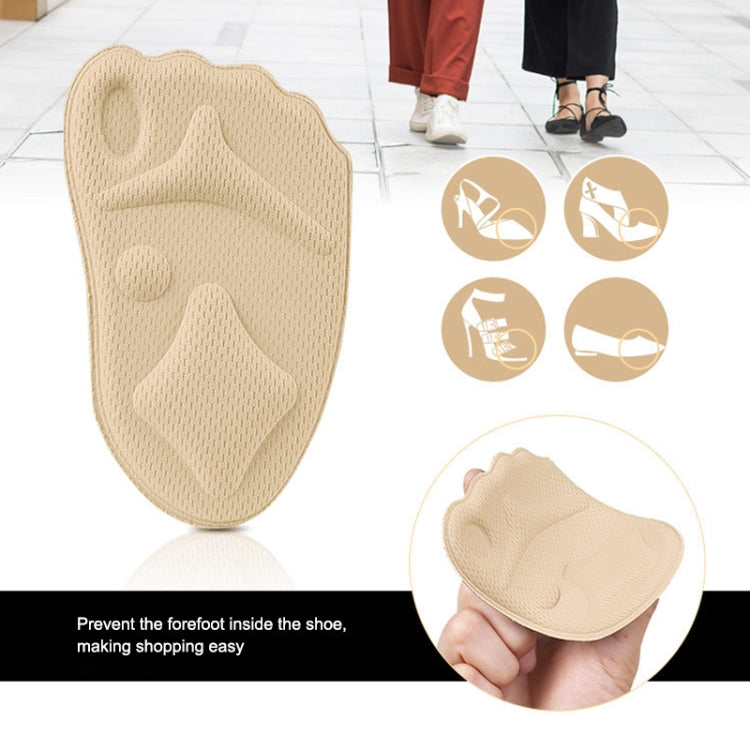 5 Pairs 085 Multi-function High Heels Soft Breathable 4D Sponge Forefoot Pad, 085 (Black), 085 (Skin Color)