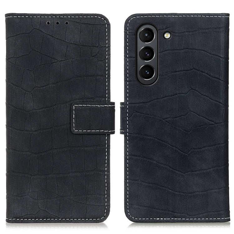 Crocodile Texture Horizontal Flip Leather Case with Holder & Card Slots & Wallet, For Samsung Galaxy S21 FE