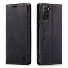 Load image into Gallery viewer, AutSpace A01 Retro Skin-feel Crazy Horse Texture Horizontal Flip Leather Case with Holder &amp; Card Slots &amp; Wallet &amp; RFID, For Samsung Galaxy S21 5G, For Samsung Galaxy A52 5G / 4G