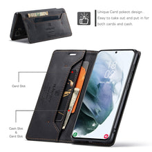 Load image into Gallery viewer, AutSpace A01 Retro Skin-feel Crazy Horse Texture Horizontal Flip Leather Case with Holder &amp; Card Slots &amp; Wallet &amp; RFID, For Samsung Galaxy S21 5G, For Samsung Galaxy A52 5G / 4G