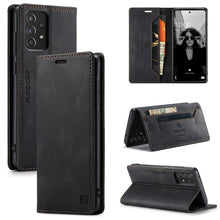 Load image into Gallery viewer, AutSpace A01 Retro Skin-feel Crazy Horse Texture Horizontal Flip Leather Case with Holder &amp; Card Slots &amp; Wallet &amp; RFID, For Samsung Galaxy S21 5G, For Samsung Galaxy A52 5G / 4G