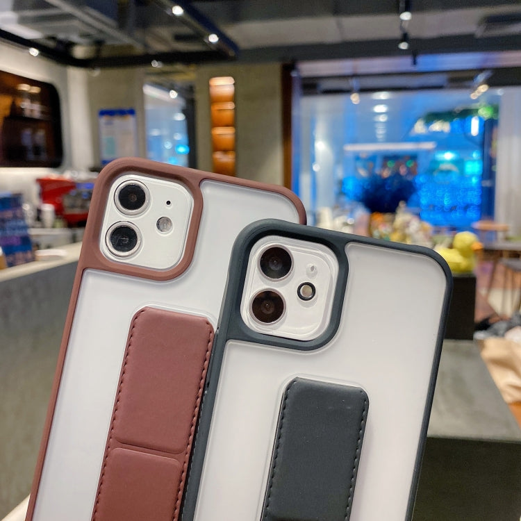 Skin Feel TPU + PC Shockproof Case with Wrist Strap Holder, For iPhone 11, For iPhone 11 Pro, For iPhone 11 Pro Max, For iPhone 12 mini, For iPhone 12 / 12 Pro, For iPhone 12 Pro Max