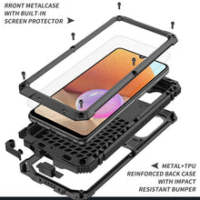 Load image into Gallery viewer, R-JUST Waterproof Shockproof Dustproof Metal + Silicone Protective Case with Holder, For Samsung Galaxy A32 4G, For Samsung Galaxy A32 5G