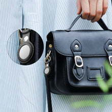 Load image into Gallery viewer, Anti-scratch Top-layer Cowhide Leather Case Cover with Switchable Keychain Ring for AirTag