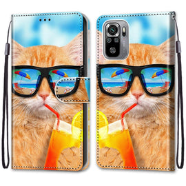 Coloured Drawing Cross Texture Horizontal Flip PU Leather Case with Holder & Card Slots & Wallet & Lanyard, For Xiaomi Redmi Note 10 4G / Note 10s, For Xiaomi Redmi Note 10 5G
