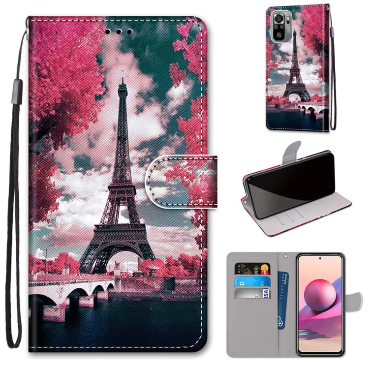 Coloured Drawing Cross Texture Horizontal Flip PU Leather Case with Holder & Card Slots & Wallet & Lanyard, For Xiaomi Redmi Note 10 4G / Note 10s, For Xiaomi Redmi Note 10 5G