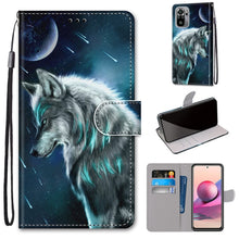 Load image into Gallery viewer, Coloured Drawing Cross Texture Horizontal Flip PU Leather Case with Holder &amp; Card Slots &amp; Wallet &amp; Lanyard, For Xiaomi Redmi Note 10 4G / Note 10s, For Xiaomi Redmi Note 10 5G