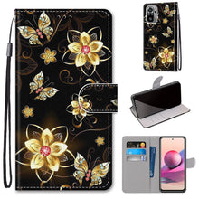 Load image into Gallery viewer, Coloured Drawing Cross Texture Horizontal Flip PU Leather Case with Holder &amp; Card Slots &amp; Wallet &amp; Lanyard, For Xiaomi Redmi Note 10 4G / Note 10s, For Xiaomi Redmi Note 10 5G