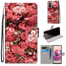 Load image into Gallery viewer, Coloured Drawing Cross Texture Horizontal Flip PU Leather Case with Holder &amp; Card Slots &amp; Wallet &amp; Lanyard, For Xiaomi Redmi Note 10 4G / Note 10s, For Xiaomi Redmi Note 10 5G