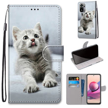Load image into Gallery viewer, Coloured Drawing Cross Texture Horizontal Flip PU Leather Case with Holder &amp; Card Slots &amp; Wallet &amp; Lanyard, For Xiaomi Redmi Note 10 4G / Note 10s, For Xiaomi Redmi Note 10 5G