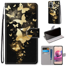 Load image into Gallery viewer, Coloured Drawing Cross Texture Horizontal Flip PU Leather Case with Holder &amp; Card Slots &amp; Wallet &amp; Lanyard, For Xiaomi Redmi Note 10 4G / Note 10s, For Xiaomi Redmi Note 10 5G