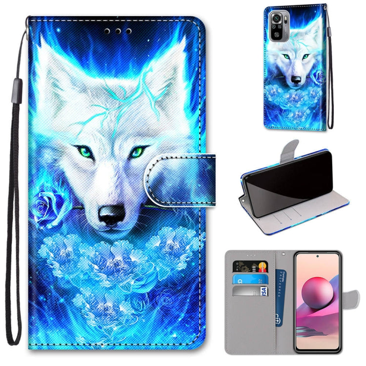 Coloured Drawing Cross Texture Horizontal Flip PU Leather Case with Holder & Card Slots & Wallet & Lanyard, For Xiaomi Redmi Note 10 4G / Note 10s, For Xiaomi Redmi Note 10 5G