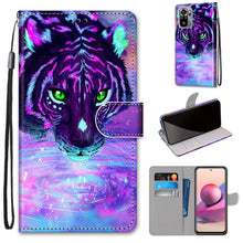 Load image into Gallery viewer, Coloured Drawing Cross Texture Horizontal Flip PU Leather Case with Holder &amp; Card Slots &amp; Wallet &amp; Lanyard, For Xiaomi Redmi Note 10 4G / Note 10s, For Xiaomi Redmi Note 10 5G