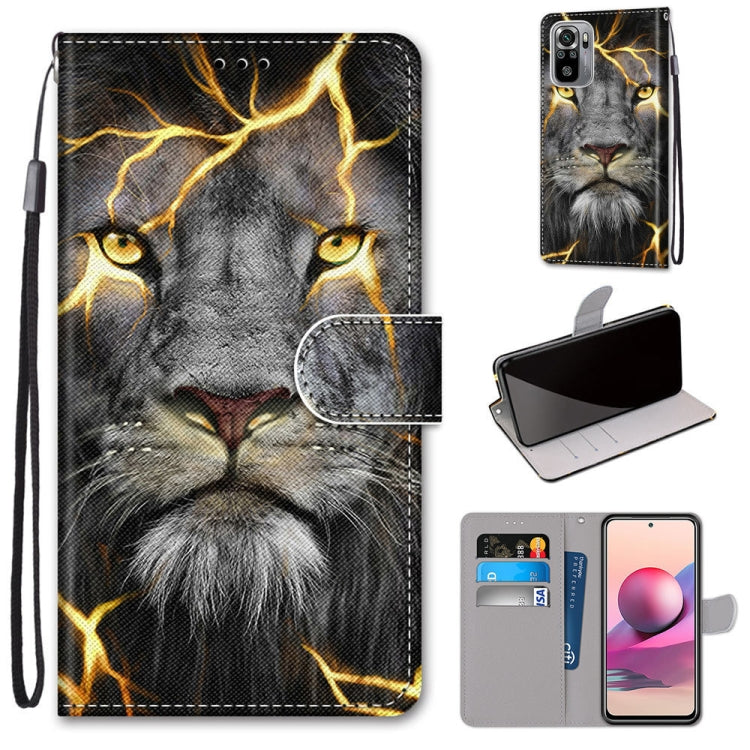 Coloured Drawing Cross Texture Horizontal Flip PU Leather Case with Holder & Card Slots & Wallet & Lanyard, For Xiaomi Redmi Note 10 4G / Note 10s, For Xiaomi Redmi Note 10 5G