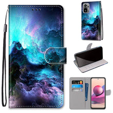 Load image into Gallery viewer, Coloured Drawing Cross Texture Horizontal Flip PU Leather Case with Holder &amp; Card Slots &amp; Wallet &amp; Lanyard, For Xiaomi Redmi Note 10 4G / Note 10s, For Xiaomi Redmi Note 10 5G