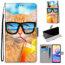 Load image into Gallery viewer, Coloured Drawing Cross Texture Horizontal Flip PU Leather Case with Holder &amp; Card Slots &amp; Wallet &amp; Lanyard, For Xiaomi Redmi Note 10 4G / Note 10s, For Xiaomi Redmi Note 10 5G