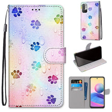 Load image into Gallery viewer, Coloured Drawing Cross Texture Horizontal Flip PU Leather Case with Holder &amp; Card Slots &amp; Wallet &amp; Lanyard, For Xiaomi Redmi Note 10 4G / Note 10s, For Xiaomi Redmi Note 10 5G
