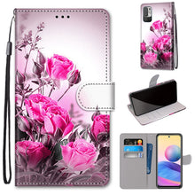 Load image into Gallery viewer, Coloured Drawing Cross Texture Horizontal Flip PU Leather Case with Holder &amp; Card Slots &amp; Wallet &amp; Lanyard, For Xiaomi Redmi Note 10 4G / Note 10s, For Xiaomi Redmi Note 10 5G