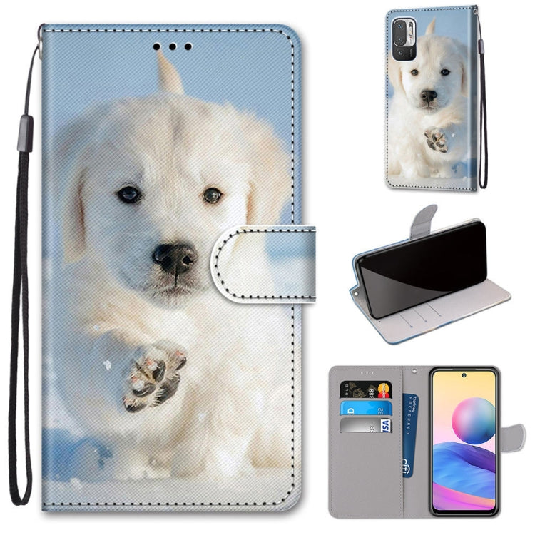 Coloured Drawing Cross Texture Horizontal Flip PU Leather Case with Holder & Card Slots & Wallet & Lanyard, For Xiaomi Redmi Note 10 4G / Note 10s, For Xiaomi Redmi Note 10 5G