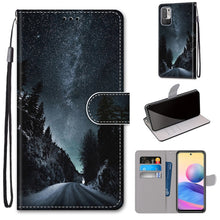 Load image into Gallery viewer, Coloured Drawing Cross Texture Horizontal Flip PU Leather Case with Holder &amp; Card Slots &amp; Wallet &amp; Lanyard, For Xiaomi Redmi Note 10 4G / Note 10s, For Xiaomi Redmi Note 10 5G