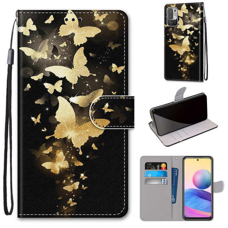 Coloured Drawing Cross Texture Horizontal Flip PU Leather Case with Holder & Card Slots & Wallet & Lanyard, For Xiaomi Redmi Note 10 4G / Note 10s, For Xiaomi Redmi Note 10 5G