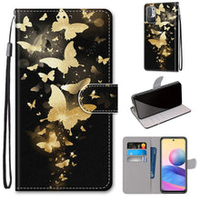 Load image into Gallery viewer, Coloured Drawing Cross Texture Horizontal Flip PU Leather Case with Holder &amp; Card Slots &amp; Wallet &amp; Lanyard, For Xiaomi Redmi Note 10 4G / Note 10s, For Xiaomi Redmi Note 10 5G