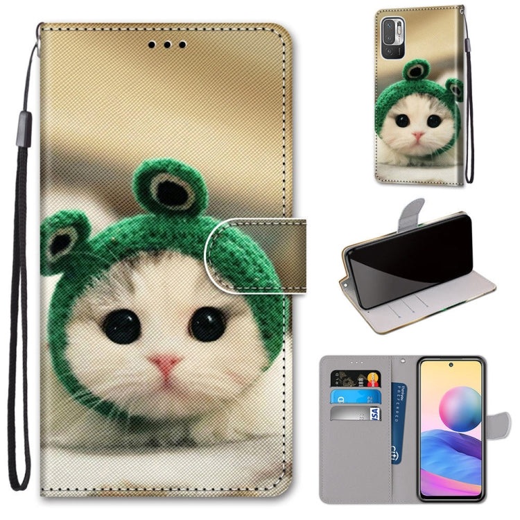 Coloured Drawing Cross Texture Horizontal Flip PU Leather Case with Holder & Card Slots & Wallet & Lanyard, For Xiaomi Redmi Note 10 4G / Note 10s, For Xiaomi Redmi Note 10 5G