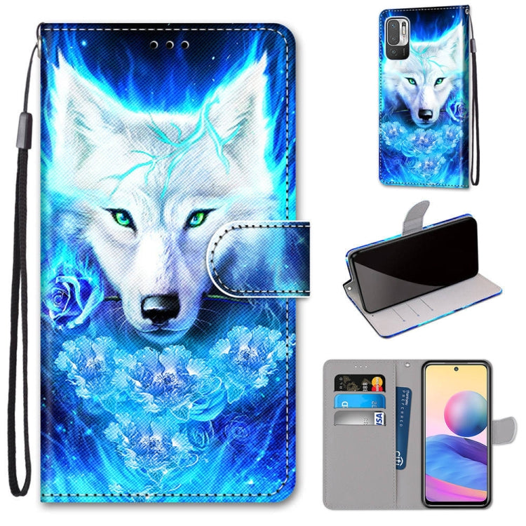 Coloured Drawing Cross Texture Horizontal Flip PU Leather Case with Holder & Card Slots & Wallet & Lanyard, For Xiaomi Redmi Note 10 4G / Note 10s, For Xiaomi Redmi Note 10 5G