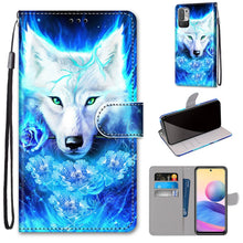 Load image into Gallery viewer, Coloured Drawing Cross Texture Horizontal Flip PU Leather Case with Holder &amp; Card Slots &amp; Wallet &amp; Lanyard, For Xiaomi Redmi Note 10 4G / Note 10s, For Xiaomi Redmi Note 10 5G