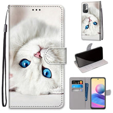 Load image into Gallery viewer, Coloured Drawing Cross Texture Horizontal Flip PU Leather Case with Holder &amp; Card Slots &amp; Wallet &amp; Lanyard, For Xiaomi Redmi Note 10 4G / Note 10s, For Xiaomi Redmi Note 10 5G