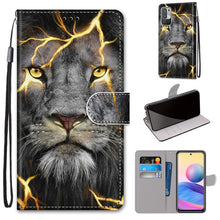 Load image into Gallery viewer, Coloured Drawing Cross Texture Horizontal Flip PU Leather Case with Holder &amp; Card Slots &amp; Wallet &amp; Lanyard, For Xiaomi Redmi Note 10 4G / Note 10s, For Xiaomi Redmi Note 10 5G