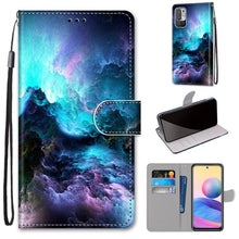 Load image into Gallery viewer, Coloured Drawing Cross Texture Horizontal Flip PU Leather Case with Holder &amp; Card Slots &amp; Wallet &amp; Lanyard, For Xiaomi Redmi Note 10 4G / Note 10s, For Xiaomi Redmi Note 10 5G