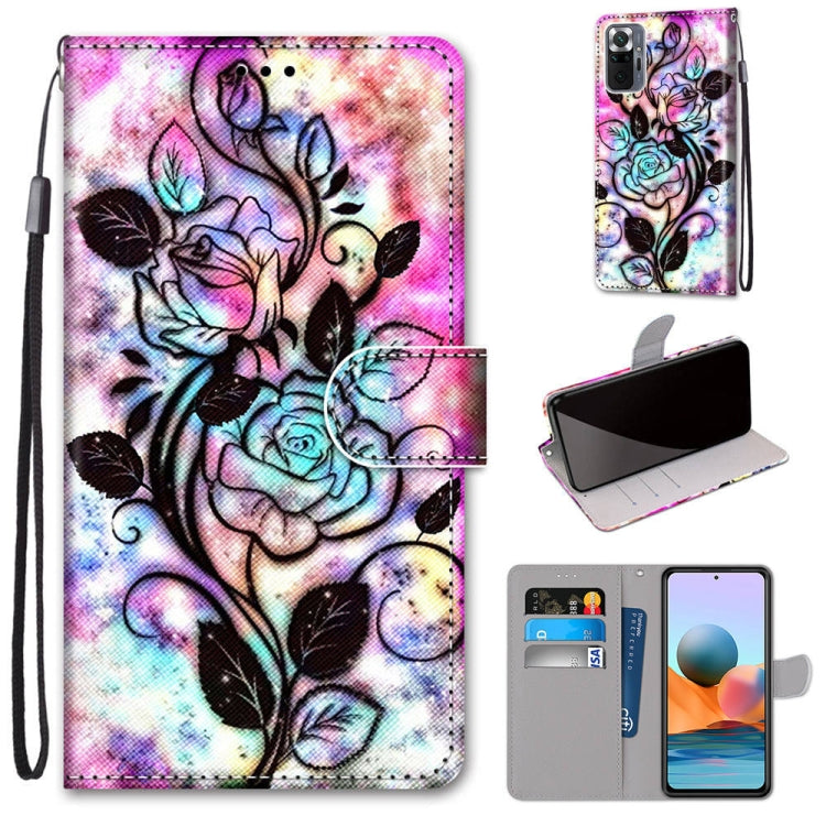 Coloured Drawing Cross Texture Horizontal Flip PU Leather Case with Holder & Card Slots & Wallet & Lanyard, For Xiaomi Redmi Note 10 Pro Max / Note 10 Pro, For Samsung Galaxy A32 4G / A32 Lite