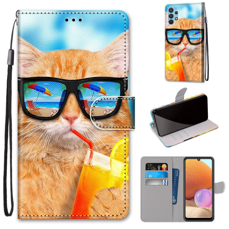 Coloured Drawing Cross Texture Horizontal Flip PU Leather Case with Holder & Card Slots & Wallet & Lanyard, For Xiaomi Redmi Note 10 Pro Max / Note 10 Pro, For Samsung Galaxy A32 4G / A32 Lite