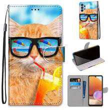 Load image into Gallery viewer, Coloured Drawing Cross Texture Horizontal Flip PU Leather Case with Holder &amp; Card Slots &amp; Wallet &amp; Lanyard, For Xiaomi Redmi Note 10 Pro Max / Note 10 Pro, For Samsung Galaxy A32 4G / A32 Lite