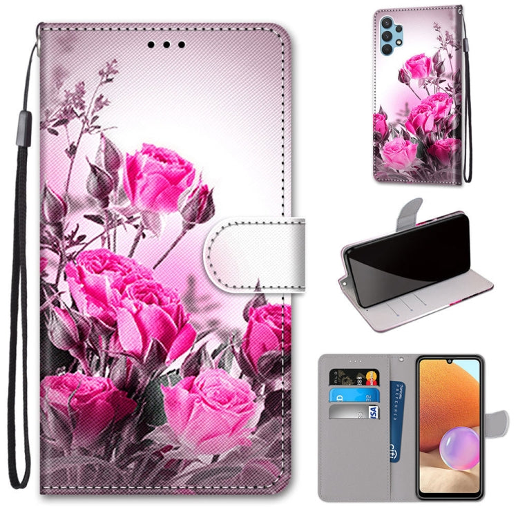Coloured Drawing Cross Texture Horizontal Flip PU Leather Case with Holder & Card Slots & Wallet & Lanyard, For Xiaomi Redmi Note 10 Pro Max / Note 10 Pro, For Samsung Galaxy A32 4G / A32 Lite